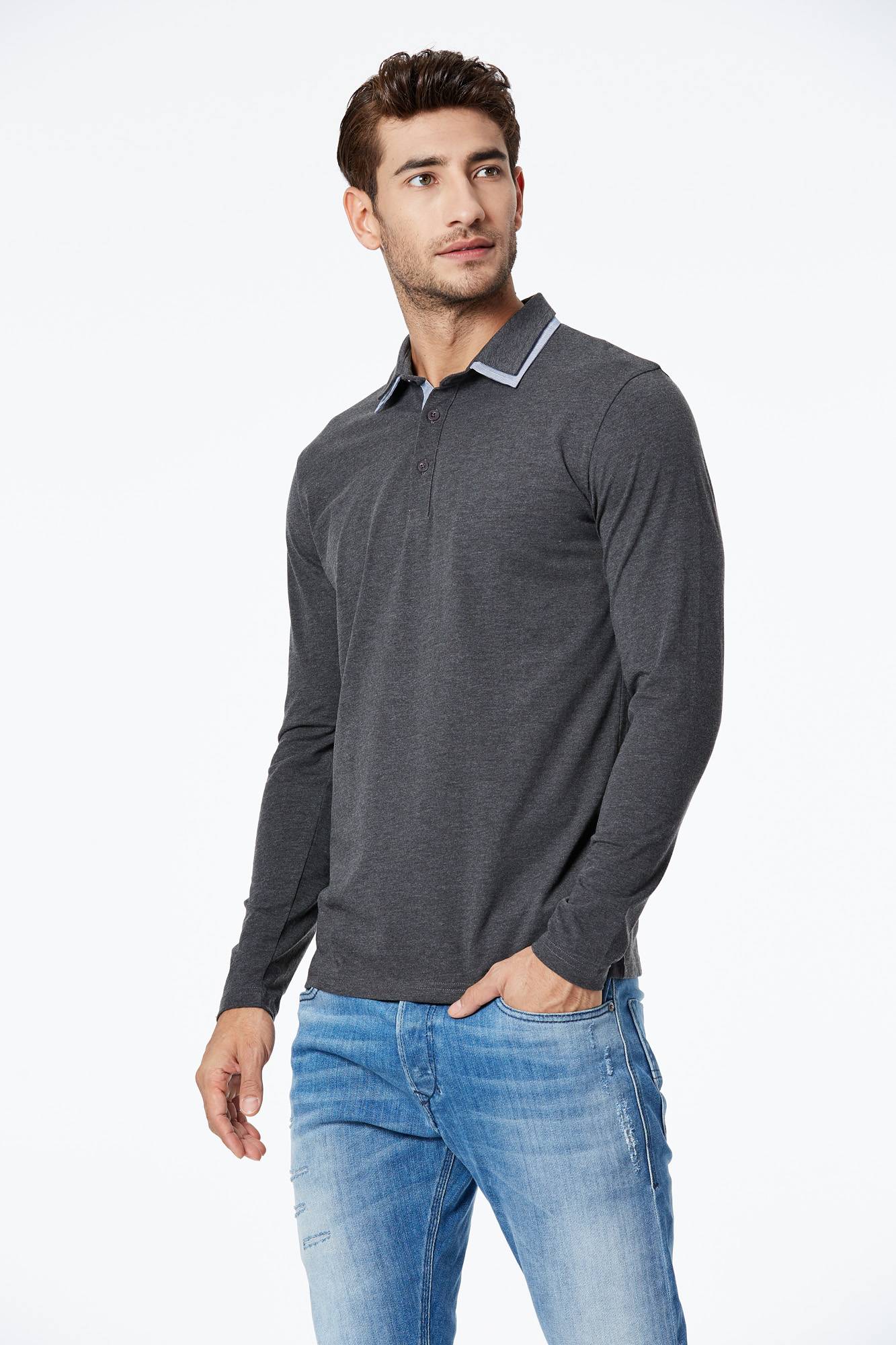 Men's Knitted Long Sleeve T-Shirt