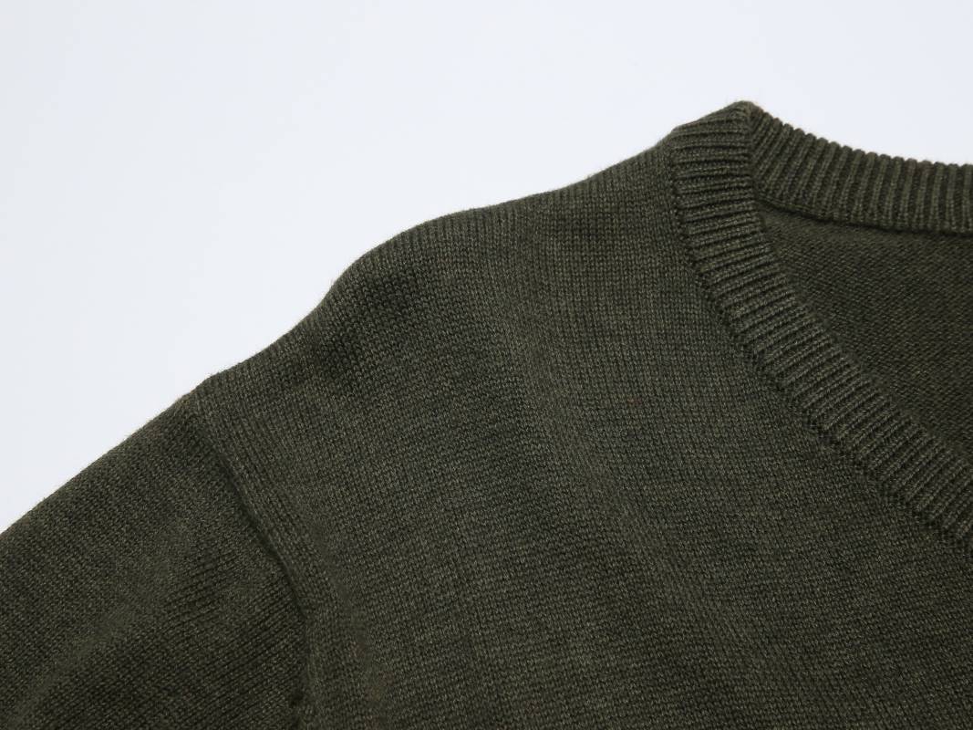 Men's knit sweater-Dk.green
