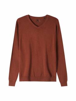 Men's knit sweater-Mel brick-red