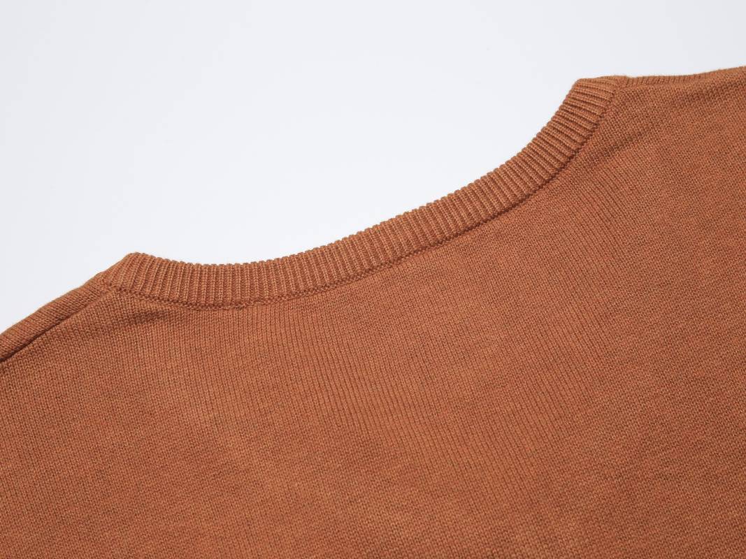 Men's knit sweater-Camel
