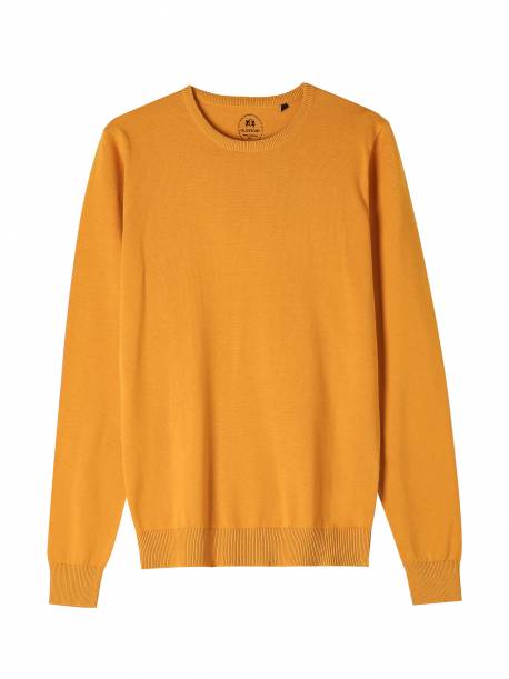 Men's knit sweater-yellow