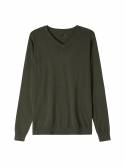 Men's knit sweater-Mel deep green