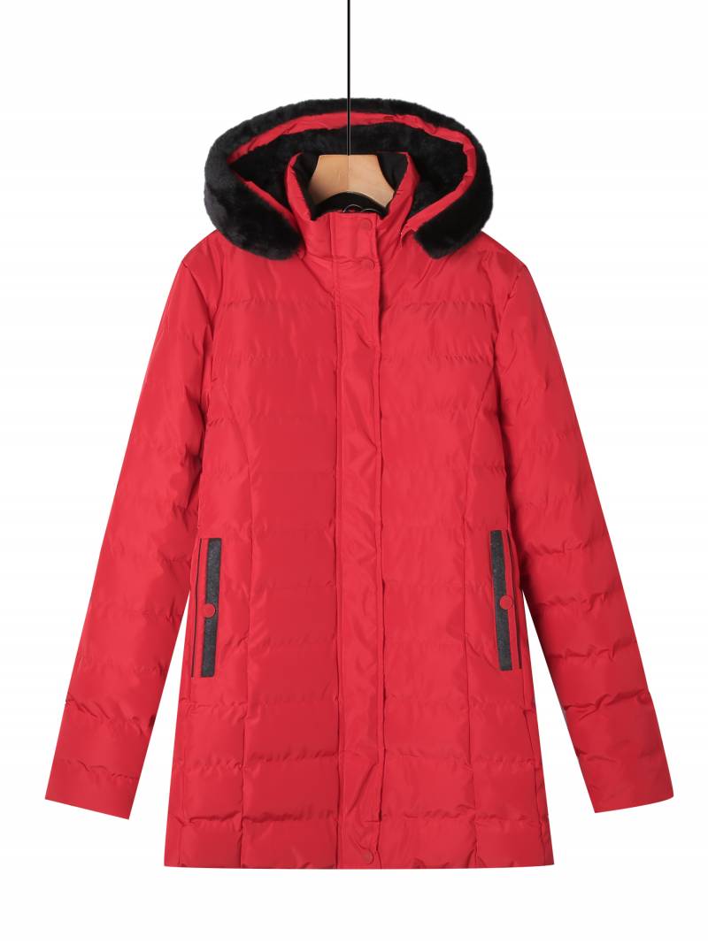 Women's puffer jacket-red