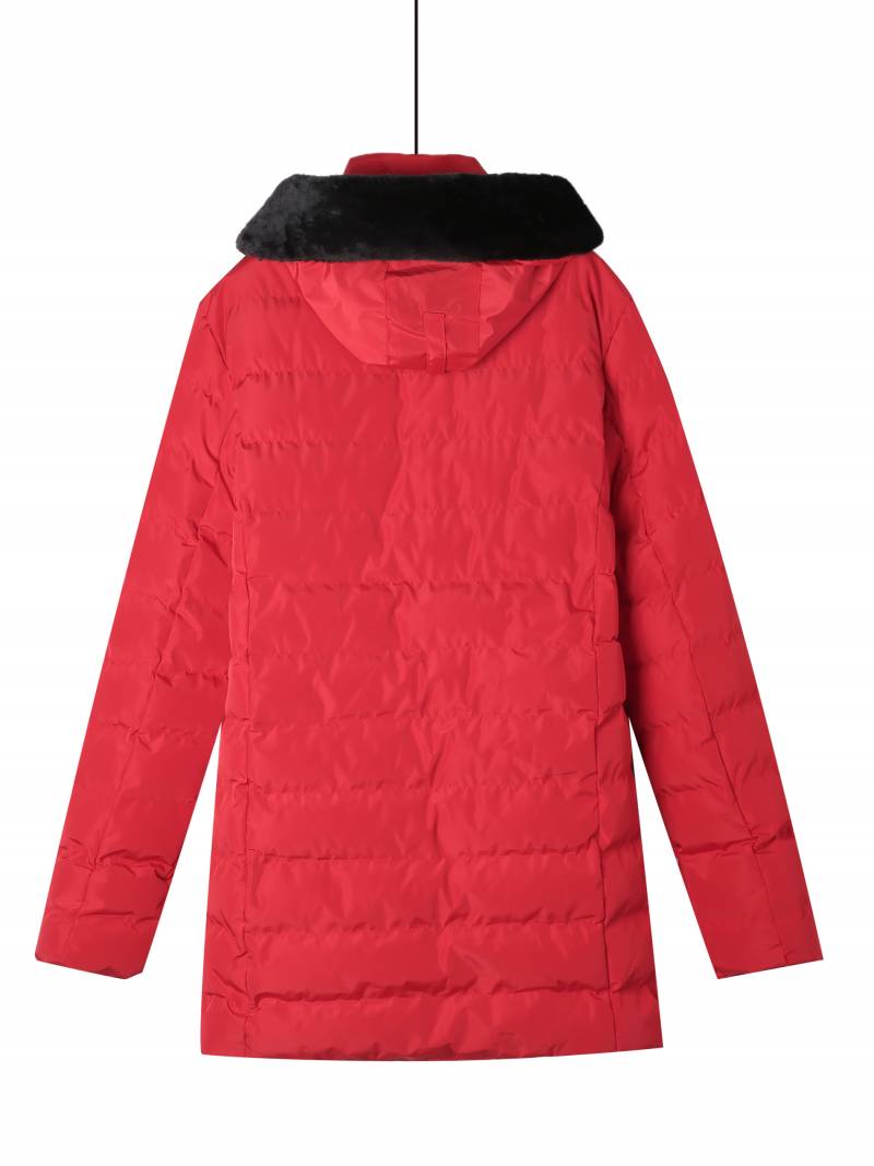 Women's puffer jacket-red