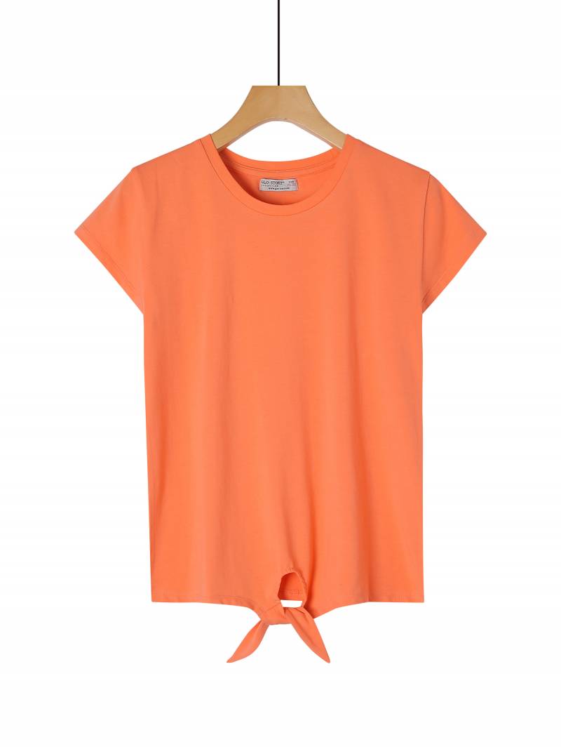 Girl's Basic Knotted T-shirts