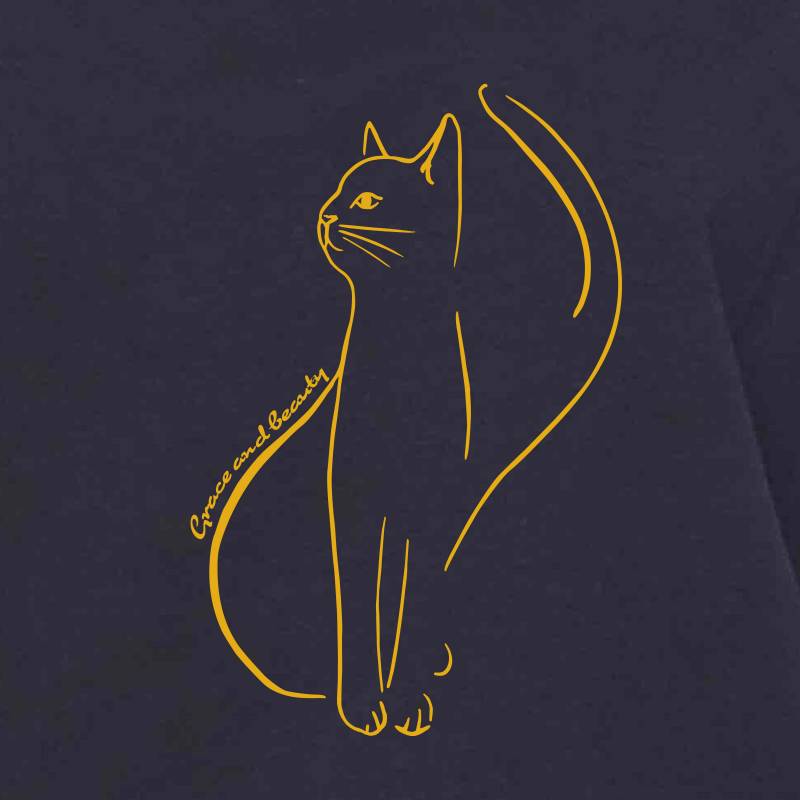 Women's T-shirts-Cat