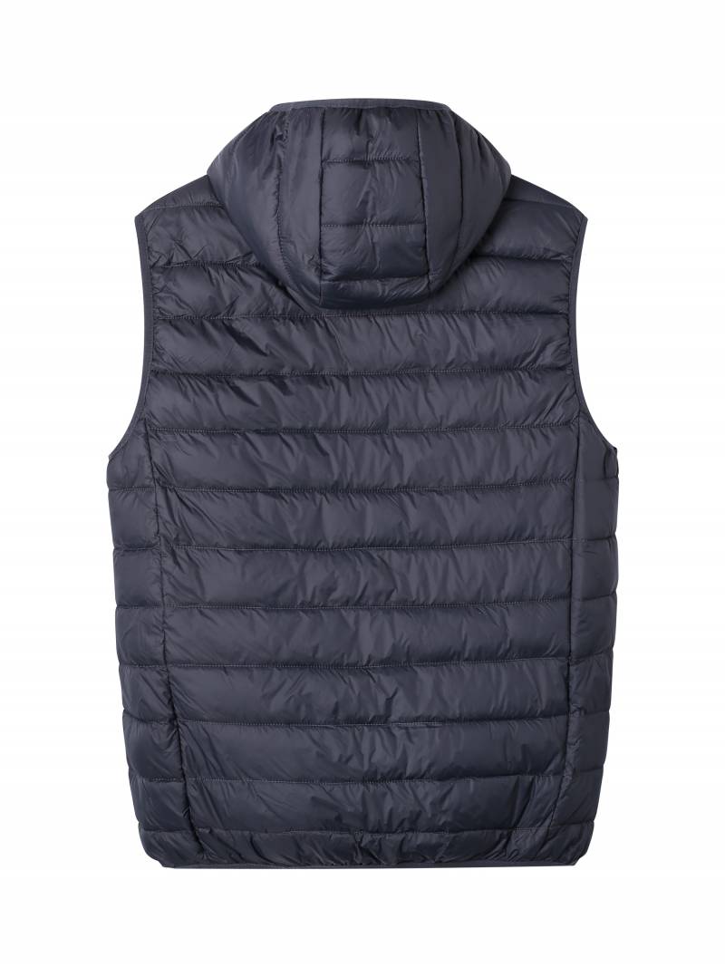 Men's basic lightweight vest with hood-dark grey