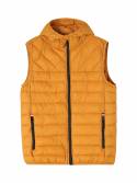 Men's basic lightweight vest with hood-yellow