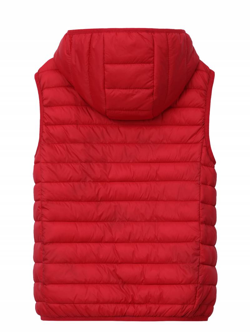 Boys' basci lightweight hooded vest-red