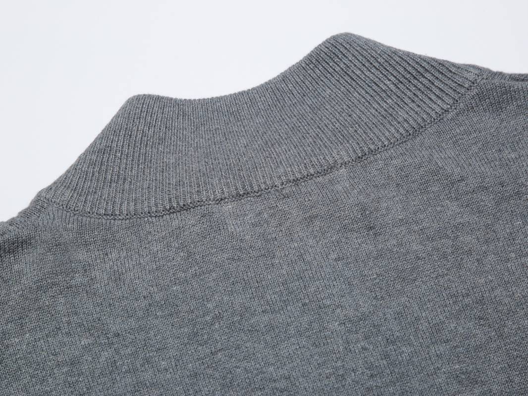 Men's zip-up knitted cardigan