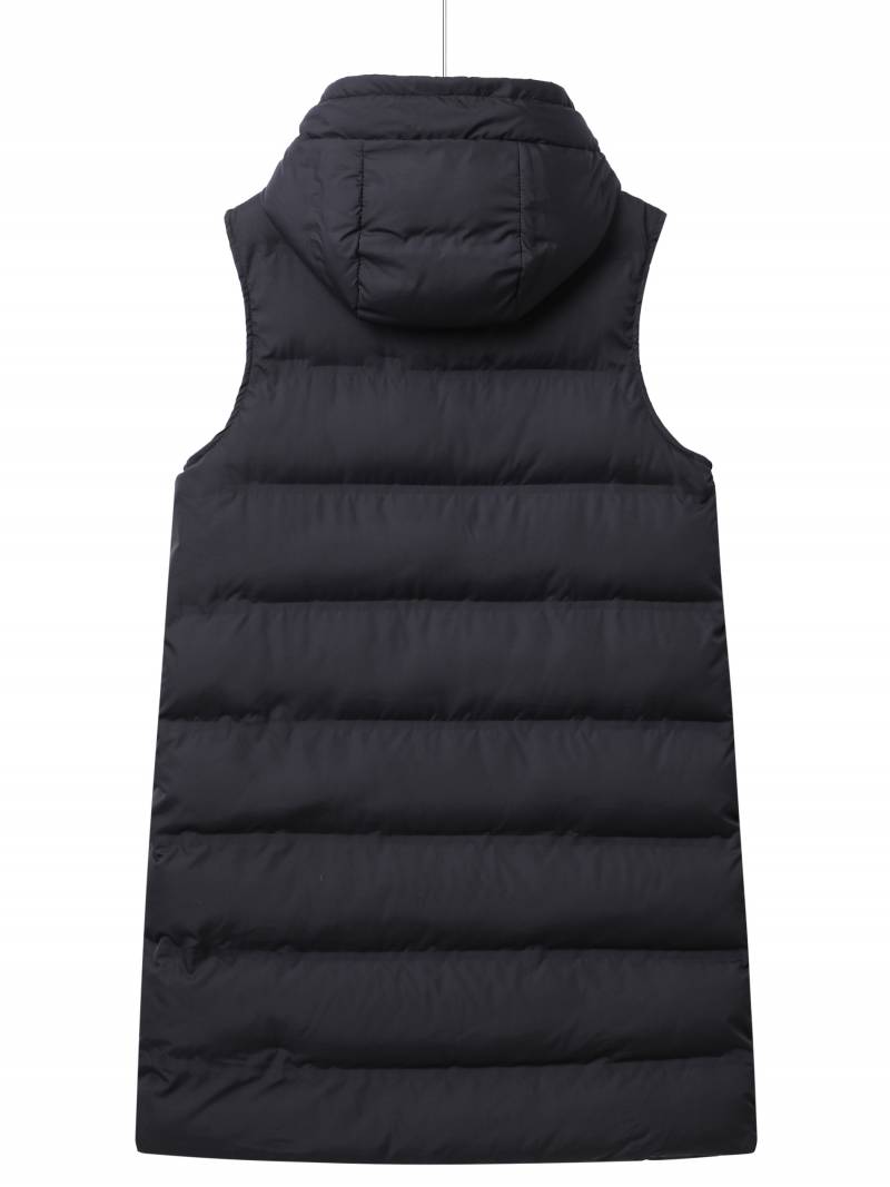 Women's puffer vest with hood