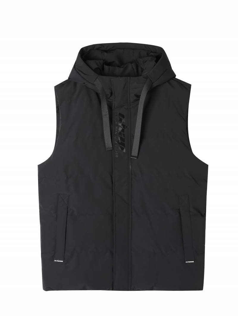 Men's hooded puffer vest