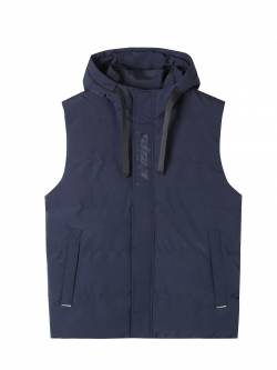 Plus size men's hooded puffer vest