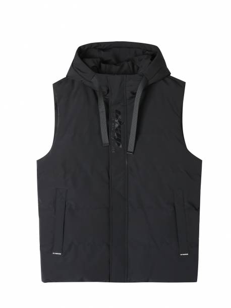 Plus size men's hooded puffer vest