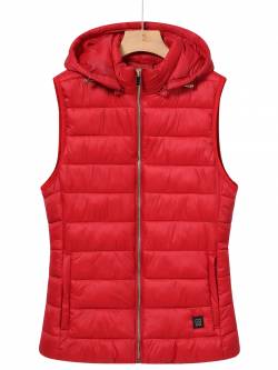 Plus size women lightweight heated technical padded vest