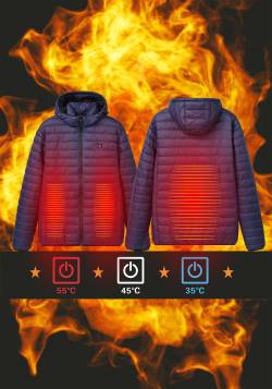 Men's lightweight heated technical padded jacket