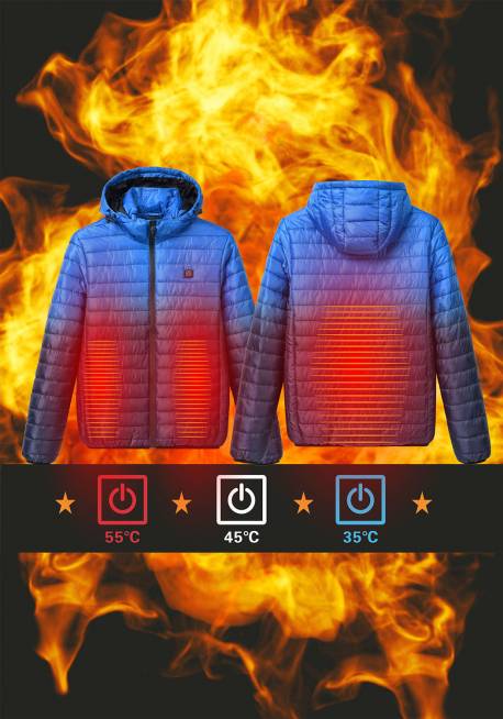 Men's lightweight heated technical padded jacket
