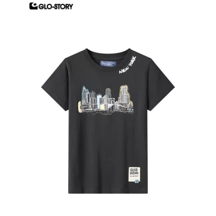 Boy's knitted short-sleeve T-shirt