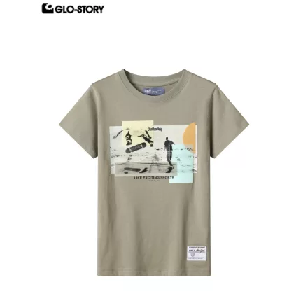 Boy's knitted short-sleeve T-shirt