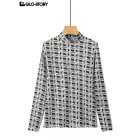 women's knitted long-sleeve t-shirt