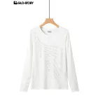 women's knitted long-sleeve t-shirt