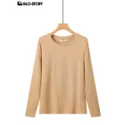 women's knitted long-sleeve t-shirt