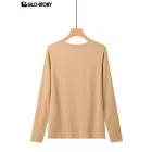 women's knitted long-sleeve t-shirt