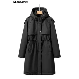 Women's Long Hooded Padded Jacket