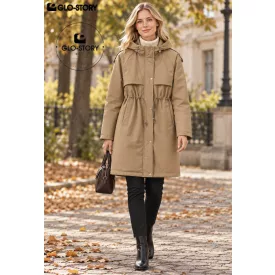 Women's Long Hooded Padded Jacket