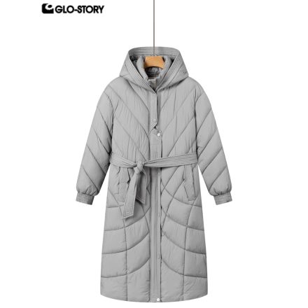 Adult women's long cotton-padded coat