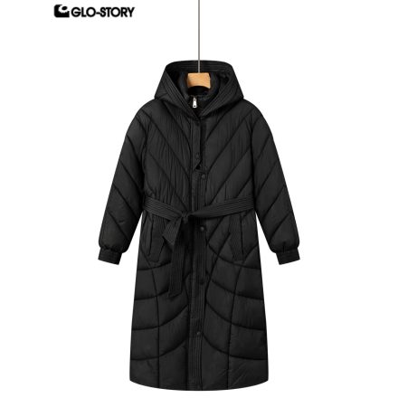Adult women's long cotton-padded coat