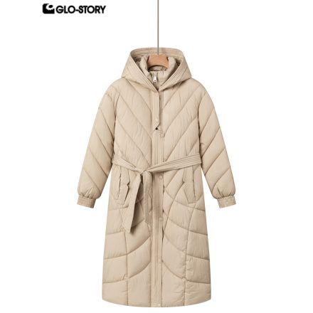 Adult women's long cotton-padded coat