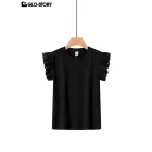 Women's Knitted Short Sleeve T Shirt