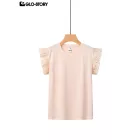 Women's Knitted Short Sleeve T-shirt