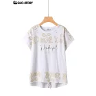 Women's Knitted Short Sleeve T Shirt