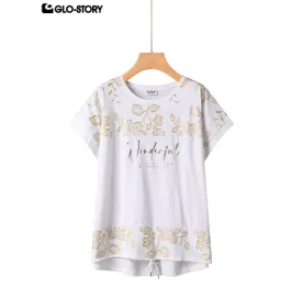 Women's Knitted Short Sleeve T Shirt