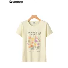 Women's Knitted Short Sleeve T-shirt