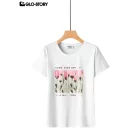 Women's Knitted Short Sleeve T Shirt