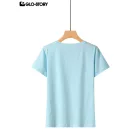 Women's Knitted Short Sleeve T Shirt