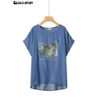 women's knit short sleeve top