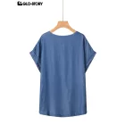 women's knit short sleeve top