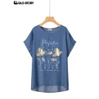 women's knit short sleeve top