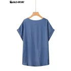 women's knit short sleeve top