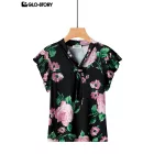 women's knit short sleeve top