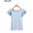 women's knit short sleeve top
