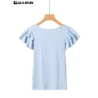 women's knit short sleeve top