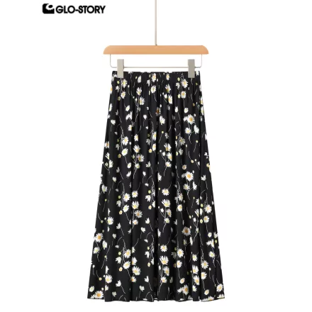 woven rayon long skirt