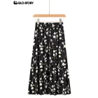 woven rayon long skirt