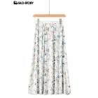 woven rayon long skirt