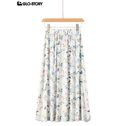 woven rayon long skirt